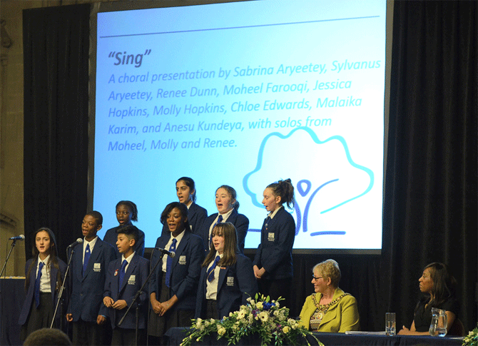 A choral presentation by Manchester Academy students 